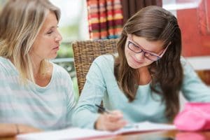 This is a photo of high school math tutoring